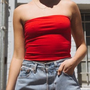 red brandy melville jenny tube top